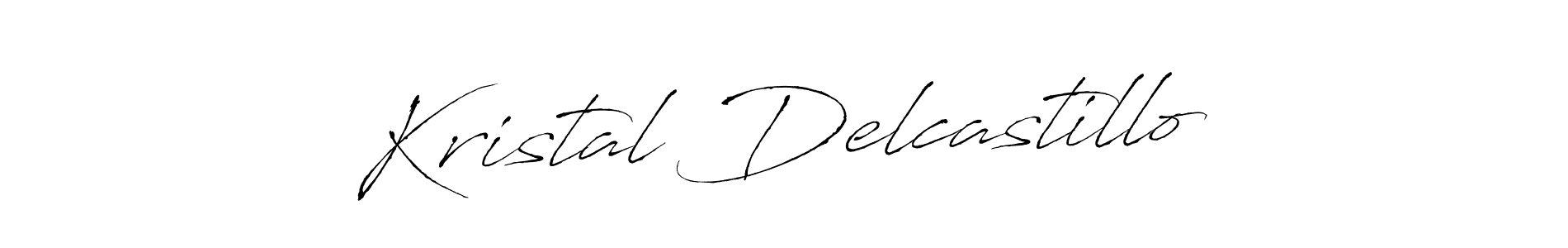 Make a beautiful signature design for name Kristal Delcastillo. With this signature (Antro_Vectra) style, you can create a handwritten signature for free. Kristal Delcastillo signature style 6 images and pictures png