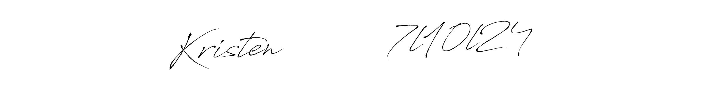 if you are searching for the best signature style for your name Kristen          7l10l24. so please give up your signature search. here we have designed multiple signature styles  using Antro_Vectra. Kristen          7l10l24 signature style 6 images and pictures png
