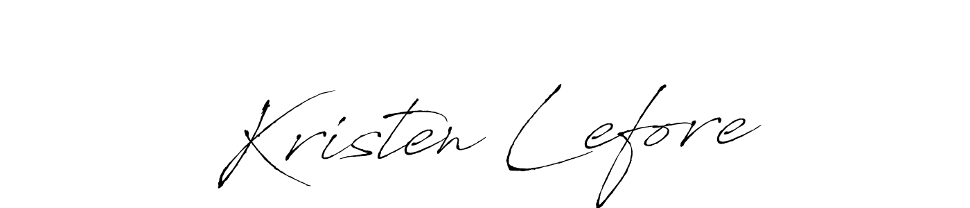Design your own signature with our free online signature maker. With this signature software, you can create a handwritten (Antro_Vectra) signature for name Kristen Lefore. Kristen Lefore signature style 6 images and pictures png