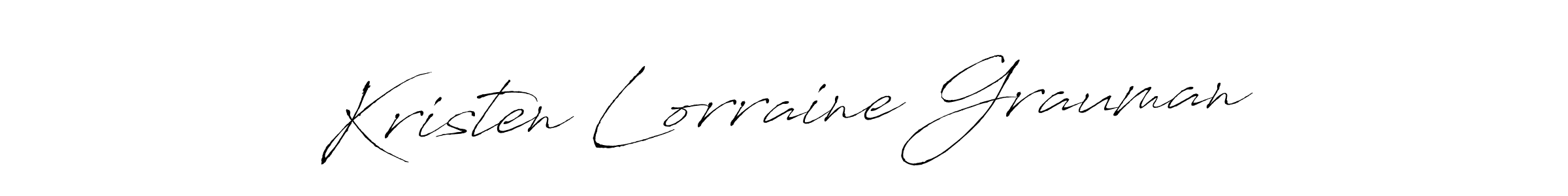 Design your own signature with our free online signature maker. With this signature software, you can create a handwritten (Antro_Vectra) signature for name Kristen Lorraine Grauman. Kristen Lorraine Grauman signature style 6 images and pictures png