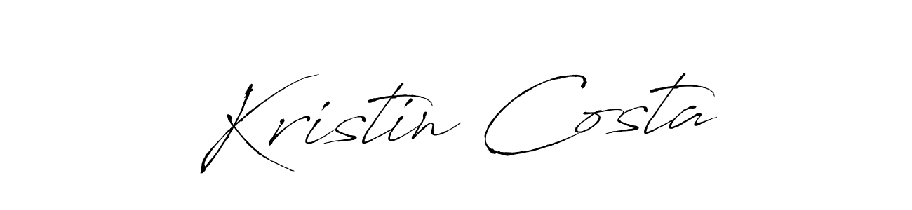 How to make Kristin Costa name signature. Use Antro_Vectra style for creating short signs online. This is the latest handwritten sign. Kristin Costa signature style 6 images and pictures png