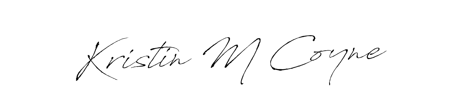 Kristin M Coyne stylish signature style. Best Handwritten Sign (Antro_Vectra) for my name. Handwritten Signature Collection Ideas for my name Kristin M Coyne. Kristin M Coyne signature style 6 images and pictures png