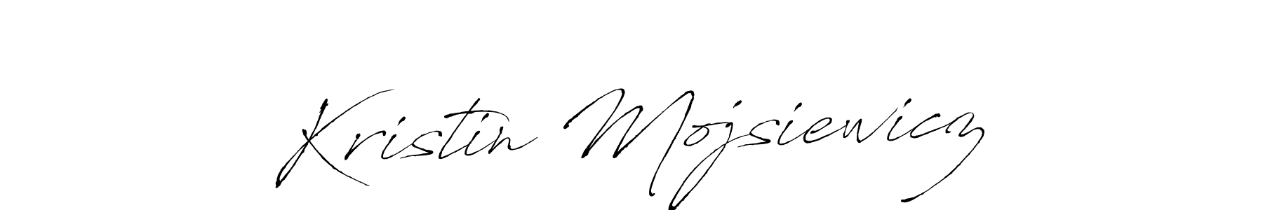 Kristin Mojsiewicz stylish signature style. Best Handwritten Sign (Antro_Vectra) for my name. Handwritten Signature Collection Ideas for my name Kristin Mojsiewicz. Kristin Mojsiewicz signature style 6 images and pictures png