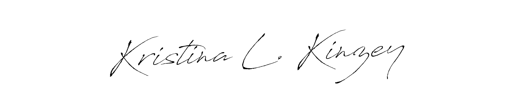 How to make Kristina L. Kinzey name signature. Use Antro_Vectra style for creating short signs online. This is the latest handwritten sign. Kristina L. Kinzey signature style 6 images and pictures png