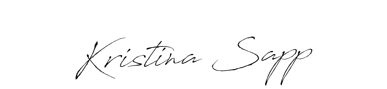 Design your own signature with our free online signature maker. With this signature software, you can create a handwritten (Antro_Vectra) signature for name Kristina Sapp. Kristina Sapp signature style 6 images and pictures png