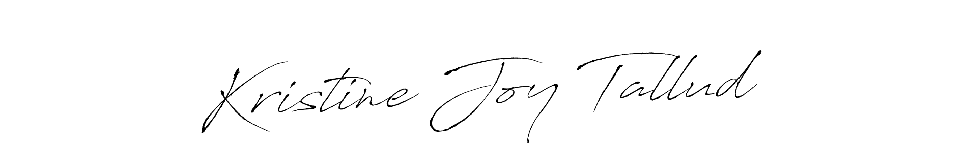 Antro_Vectra is a professional signature style that is perfect for those who want to add a touch of class to their signature. It is also a great choice for those who want to make their signature more unique. Get Kristine Joy Tallud name to fancy signature for free. Kristine Joy Tallud signature style 6 images and pictures png