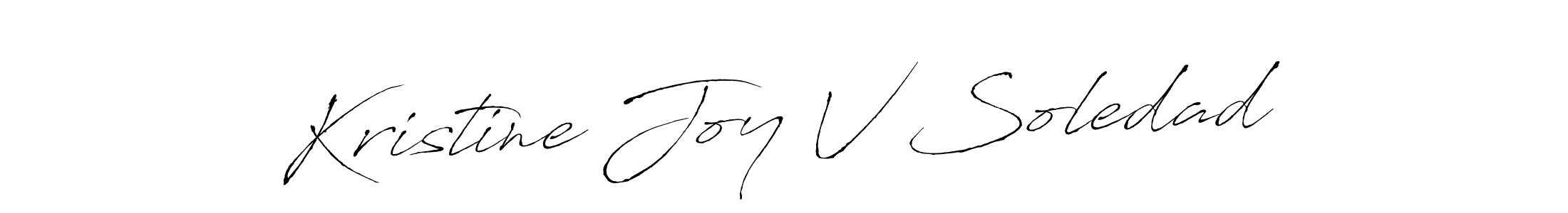 Make a beautiful signature design for name Kristine Joy V Soledad. With this signature (Antro_Vectra) style, you can create a handwritten signature for free. Kristine Joy V Soledad signature style 6 images and pictures png