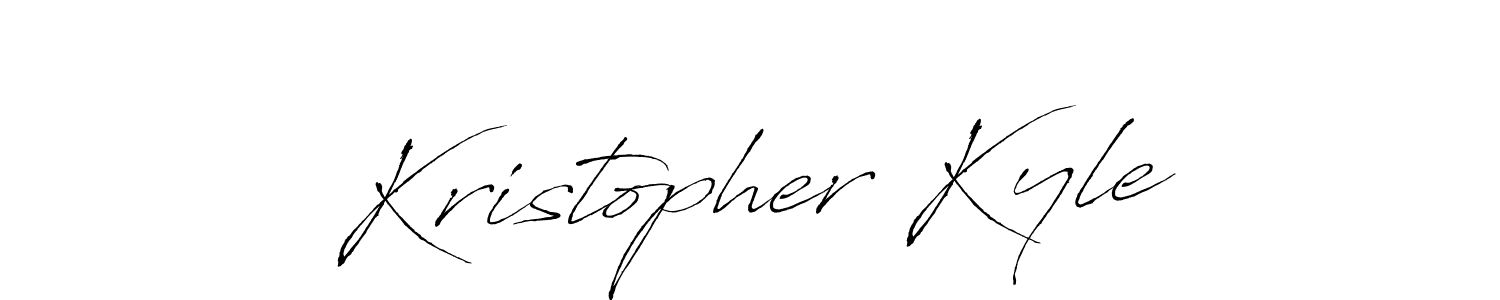 Kristopher Kyle stylish signature style. Best Handwritten Sign (Antro_Vectra) for my name. Handwritten Signature Collection Ideas for my name Kristopher Kyle. Kristopher Kyle signature style 6 images and pictures png