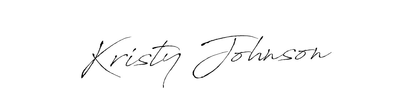 Create a beautiful signature design for name Kristy Johnson. With this signature (Antro_Vectra) fonts, you can make a handwritten signature for free. Kristy Johnson signature style 6 images and pictures png