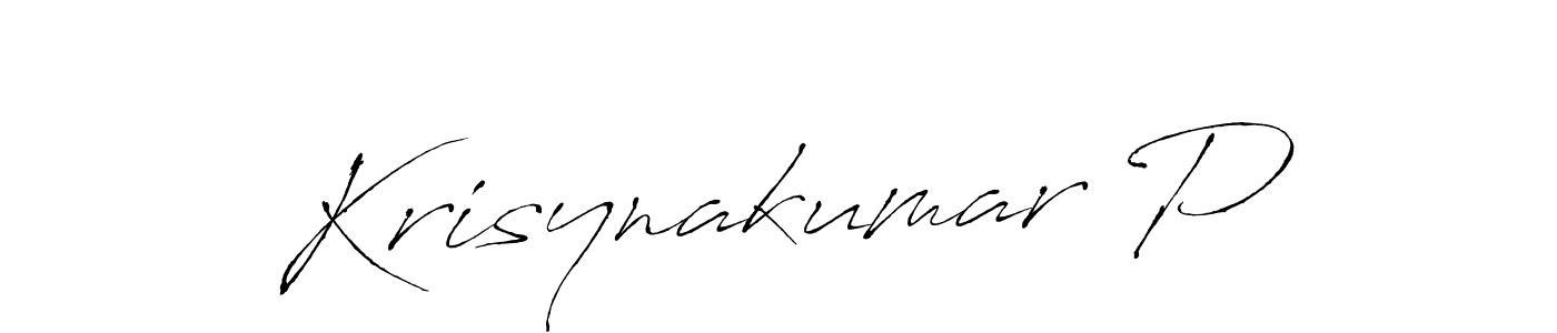Create a beautiful signature design for name Krisynakumar P. With this signature (Antro_Vectra) fonts, you can make a handwritten signature for free. Krisynakumar P signature style 6 images and pictures png