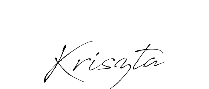 Use a signature maker to create a handwritten signature online. With this signature software, you can design (Antro_Vectra) your own signature for name Kriszta. Kriszta signature style 6 images and pictures png