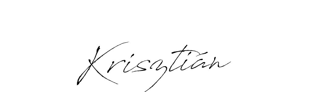 How to make Krisztián signature? Antro_Vectra is a professional autograph style. Create handwritten signature for Krisztián name. Krisztián signature style 6 images and pictures png