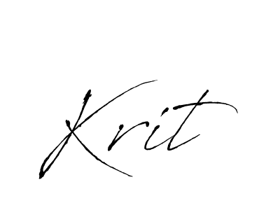 Design your own signature with our free online signature maker. With this signature software, you can create a handwritten (Antro_Vectra) signature for name Krit. Krit signature style 6 images and pictures png