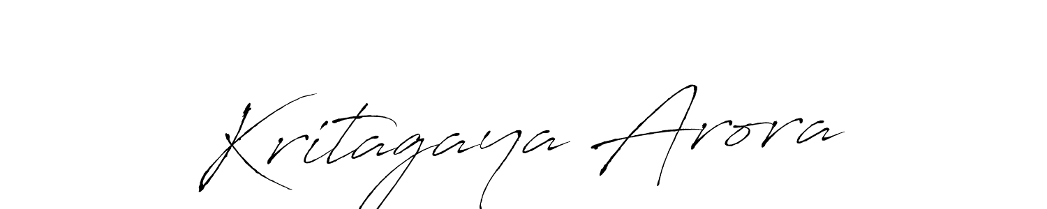 Design your own signature with our free online signature maker. With this signature software, you can create a handwritten (Antro_Vectra) signature for name Kritagaya Arora. Kritagaya Arora signature style 6 images and pictures png