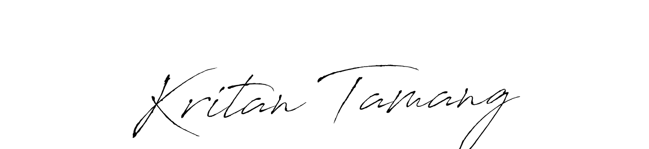 Design your own signature with our free online signature maker. With this signature software, you can create a handwritten (Antro_Vectra) signature for name Kritan Tamang. Kritan Tamang signature style 6 images and pictures png