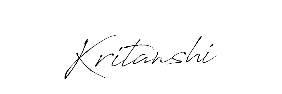 The best way (Antro_Vectra) to make a short signature is to pick only two or three words in your name. The name Kritanshi include a total of six letters. For converting this name. Kritanshi signature style 6 images and pictures png