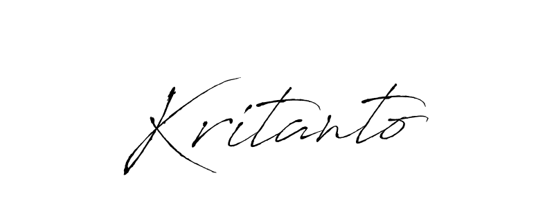 Similarly Antro_Vectra is the best handwritten signature design. Signature creator online .You can use it as an online autograph creator for name Kritanto. Kritanto signature style 6 images and pictures png