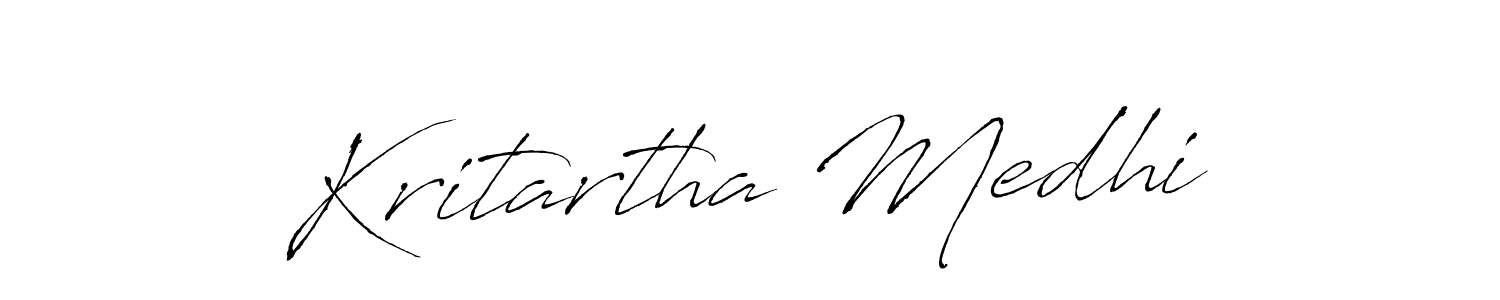 Create a beautiful signature design for name Kritartha Medhi. With this signature (Antro_Vectra) fonts, you can make a handwritten signature for free. Kritartha Medhi signature style 6 images and pictures png