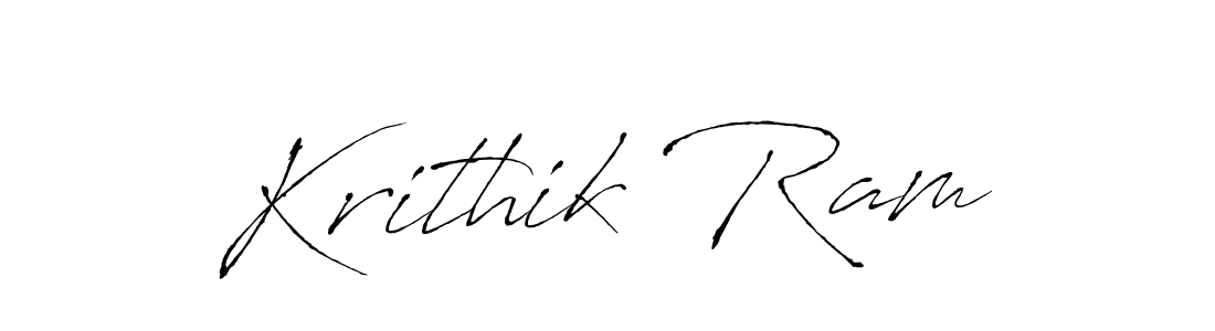 Krithik Ram stylish signature style. Best Handwritten Sign (Antro_Vectra) for my name. Handwritten Signature Collection Ideas for my name Krithik Ram. Krithik Ram signature style 6 images and pictures png