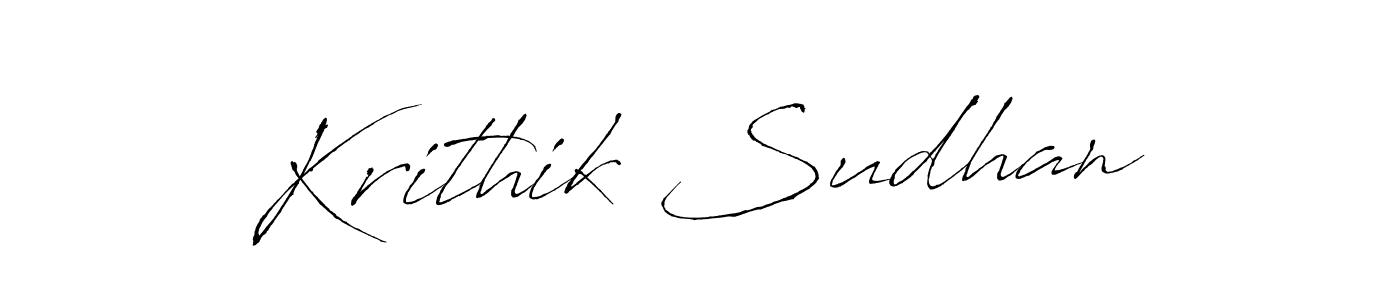 Krithik Sudhan stylish signature style. Best Handwritten Sign (Antro_Vectra) for my name. Handwritten Signature Collection Ideas for my name Krithik Sudhan. Krithik Sudhan signature style 6 images and pictures png