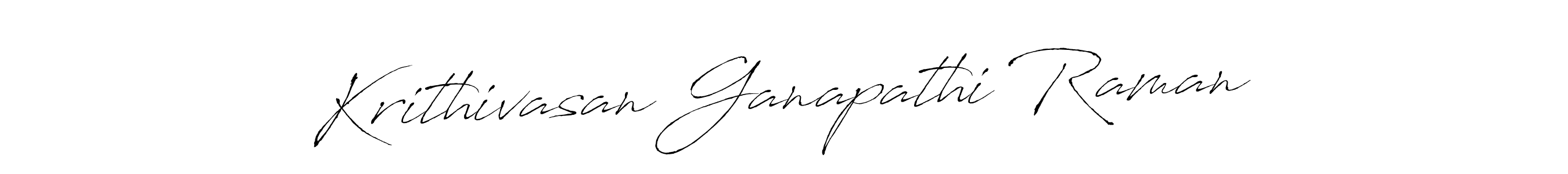 How to make Krithivasan Ganapathi Raman signature? Antro_Vectra is a professional autograph style. Create handwritten signature for Krithivasan Ganapathi Raman name. Krithivasan Ganapathi Raman signature style 6 images and pictures png