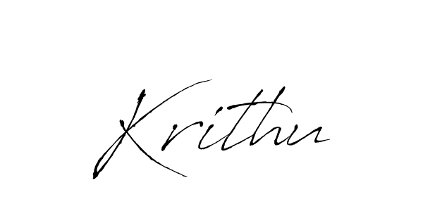 Design your own signature with our free online signature maker. With this signature software, you can create a handwritten (Antro_Vectra) signature for name Krithu. Krithu signature style 6 images and pictures png