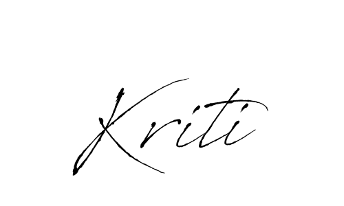 Design your own signature with our free online signature maker. With this signature software, you can create a handwritten (Antro_Vectra) signature for name Kriti. Kriti signature style 6 images and pictures png