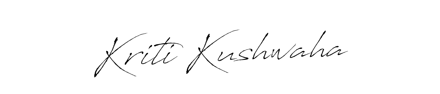 How to make Kriti Kushwaha name signature. Use Antro_Vectra style for creating short signs online. This is the latest handwritten sign. Kriti Kushwaha signature style 6 images and pictures png