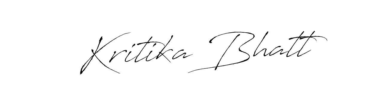 Make a beautiful signature design for name Kritika Bhatt. With this signature (Antro_Vectra) style, you can create a handwritten signature for free. Kritika Bhatt signature style 6 images and pictures png