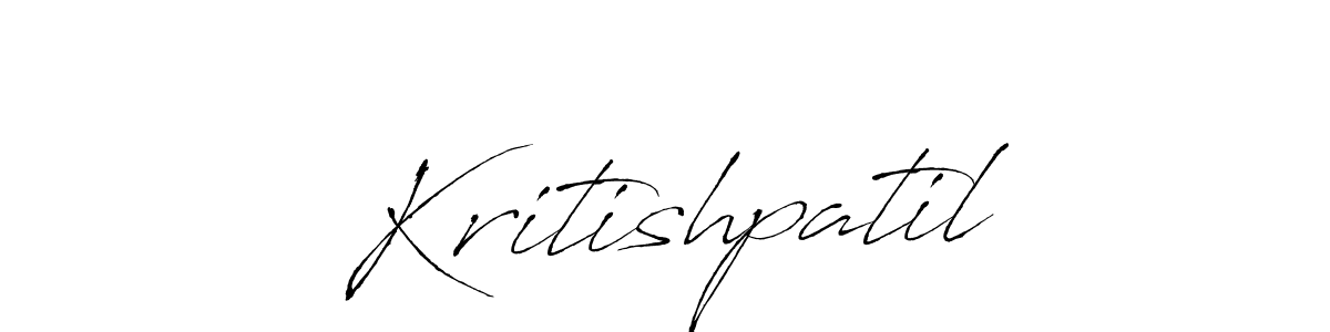How to make Kritishpatil name signature. Use Antro_Vectra style for creating short signs online. This is the latest handwritten sign. Kritishpatil signature style 6 images and pictures png