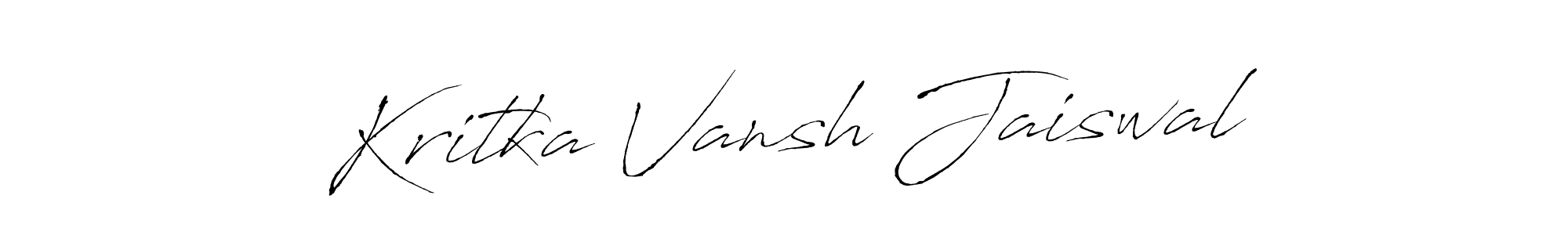 Design your own signature with our free online signature maker. With this signature software, you can create a handwritten (Antro_Vectra) signature for name Kritka Vansh Jaiswal. Kritka Vansh Jaiswal signature style 6 images and pictures png