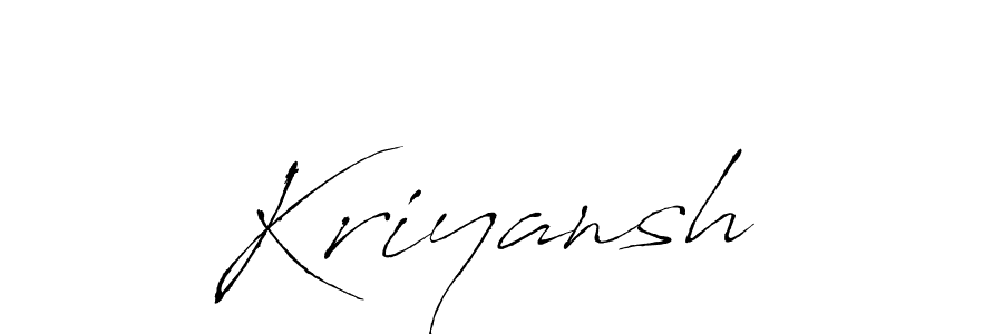 Also You can easily find your signature by using the search form. We will create Kriyansh  name handwritten signature images for you free of cost using Antro_Vectra sign style. Kriyansh  signature style 6 images and pictures png