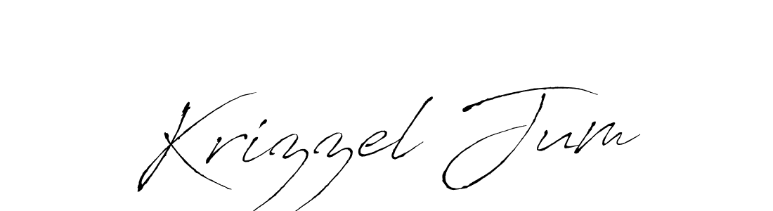 Make a beautiful signature design for name Krizzel Jum. With this signature (Antro_Vectra) style, you can create a handwritten signature for free. Krizzel Jum signature style 6 images and pictures png