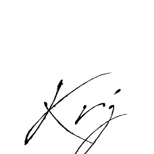 Design your own signature with our free online signature maker. With this signature software, you can create a handwritten (Antro_Vectra) signature for name Krj. Krj signature style 6 images and pictures png