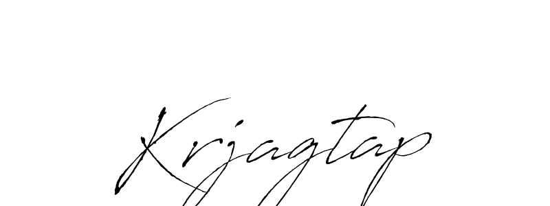 How to make Krjagtap name signature. Use Antro_Vectra style for creating short signs online. This is the latest handwritten sign. Krjagtap signature style 6 images and pictures png