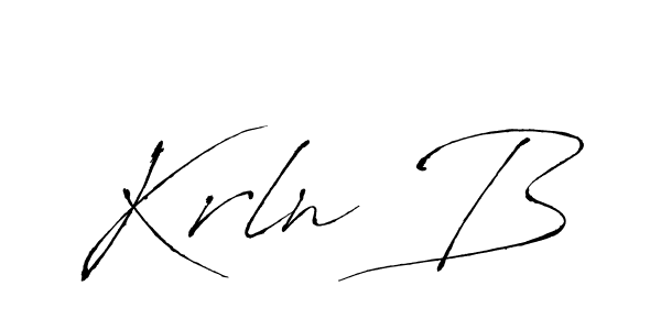 How to make Krln B signature? Antro_Vectra is a professional autograph style. Create handwritten signature for Krln B name. Krln B signature style 6 images and pictures png