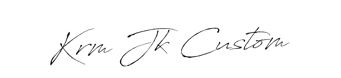 You should practise on your own different ways (Antro_Vectra) to write your name (Krm Jk Custom) in signature. don't let someone else do it for you. Krm Jk Custom signature style 6 images and pictures png