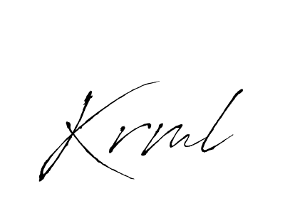 Design your own signature with our free online signature maker. With this signature software, you can create a handwritten (Antro_Vectra) signature for name Krml. Krml signature style 6 images and pictures png