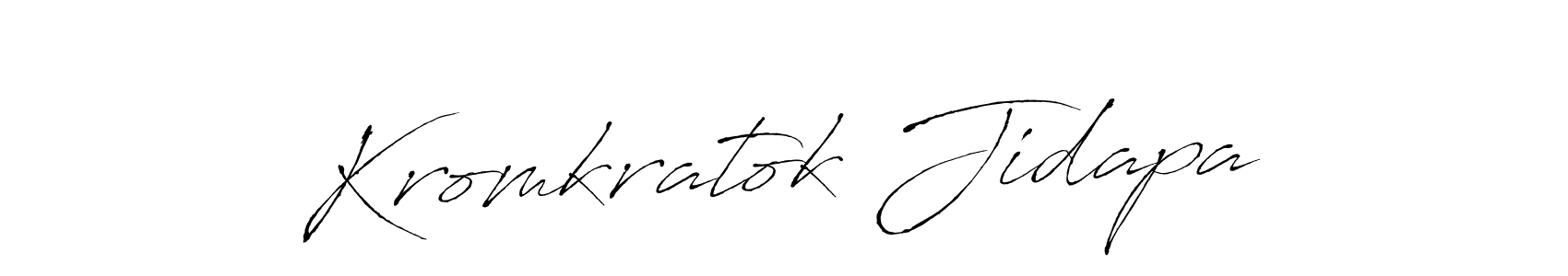 Make a short Kromkratok Jidapa signature style. Manage your documents anywhere anytime using Antro_Vectra. Create and add eSignatures, submit forms, share and send files easily. Kromkratok Jidapa signature style 6 images and pictures png