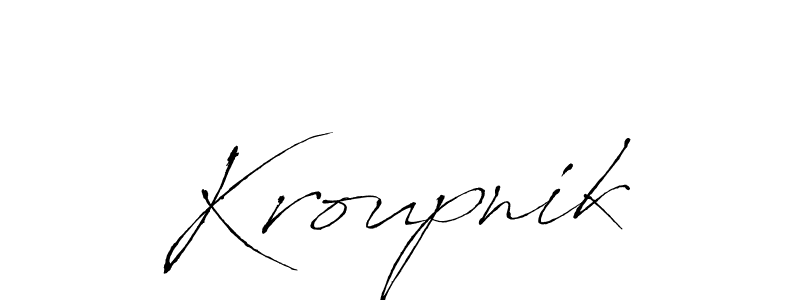 Design your own signature with our free online signature maker. With this signature software, you can create a handwritten (Antro_Vectra) signature for name Kroupnik. Kroupnik signature style 6 images and pictures png