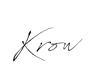 How to make Krow signature? Antro_Vectra is a professional autograph style. Create handwritten signature for Krow name. Krow signature style 6 images and pictures png