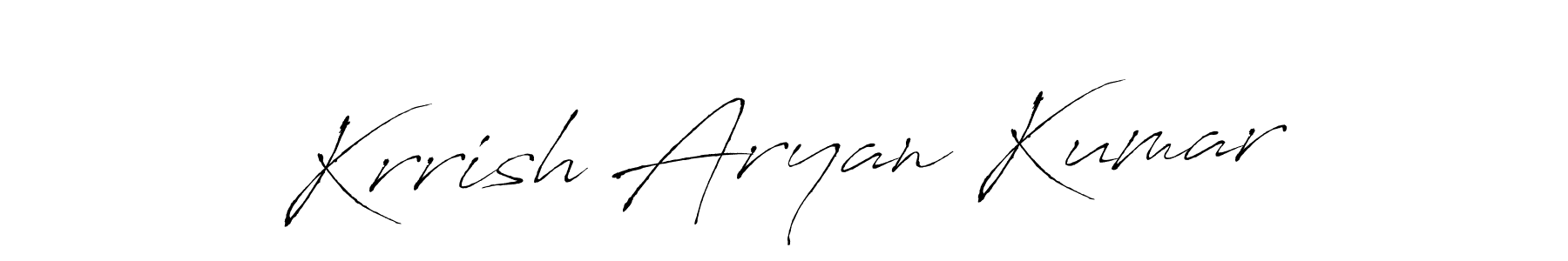 Antro_Vectra is a professional signature style that is perfect for those who want to add a touch of class to their signature. It is also a great choice for those who want to make their signature more unique. Get Krrish Aryan Kumar name to fancy signature for free. Krrish Aryan Kumar signature style 6 images and pictures png