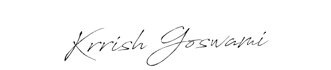 Antro_Vectra is a professional signature style that is perfect for those who want to add a touch of class to their signature. It is also a great choice for those who want to make their signature more unique. Get Krrish Goswami name to fancy signature for free. Krrish Goswami signature style 6 images and pictures png