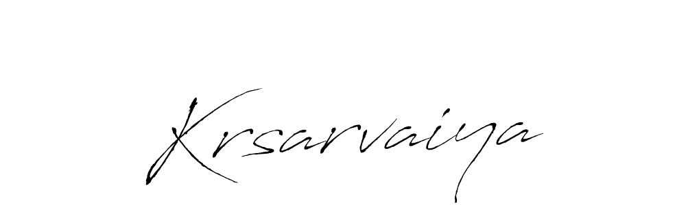 if you are searching for the best signature style for your name Krsarvaiya. so please give up your signature search. here we have designed multiple signature styles  using Antro_Vectra. Krsarvaiya signature style 6 images and pictures png