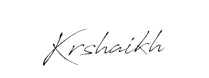 Use a signature maker to create a handwritten signature online. With this signature software, you can design (Antro_Vectra) your own signature for name Krshaikh. Krshaikh signature style 6 images and pictures png