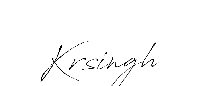 Design your own signature with our free online signature maker. With this signature software, you can create a handwritten (Antro_Vectra) signature for name Krsingh. Krsingh signature style 6 images and pictures png