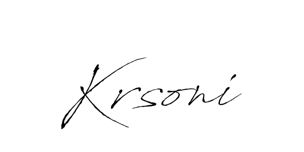 Create a beautiful signature design for name Krsoni. With this signature (Antro_Vectra) fonts, you can make a handwritten signature for free. Krsoni signature style 6 images and pictures png
