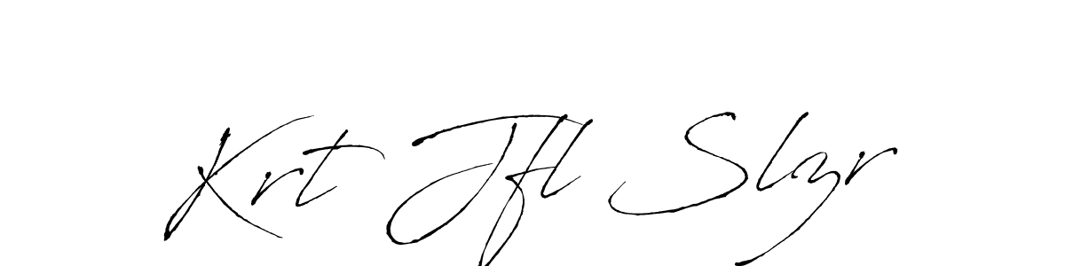 if you are searching for the best signature style for your name Krt Jfl Slzr. so please give up your signature search. here we have designed multiple signature styles  using Antro_Vectra. Krt Jfl Slzr signature style 6 images and pictures png