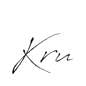 How to Draw Kru signature style? Antro_Vectra is a latest design signature styles for name Kru. Kru signature style 6 images and pictures png