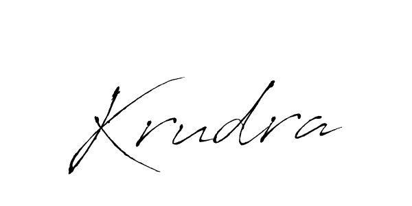 Use a signature maker to create a handwritten signature online. With this signature software, you can design (Antro_Vectra) your own signature for name Krudra. Krudra signature style 6 images and pictures png